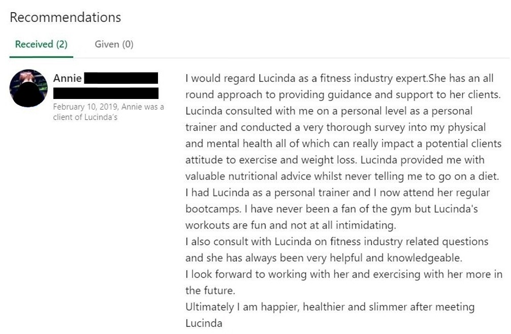 Personal training mental health feedback